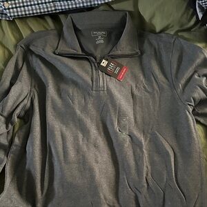 Weatherproof Charcoal Quarter-Zip Pullover